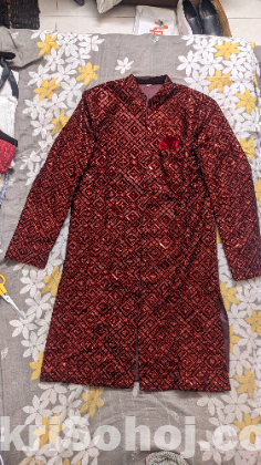 রয়্যাল মেরুন শেরওয়ানি সু্ট সেট ৬ পিস